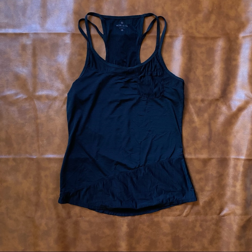 Athleta Racer Back Tank Top | Black | XS